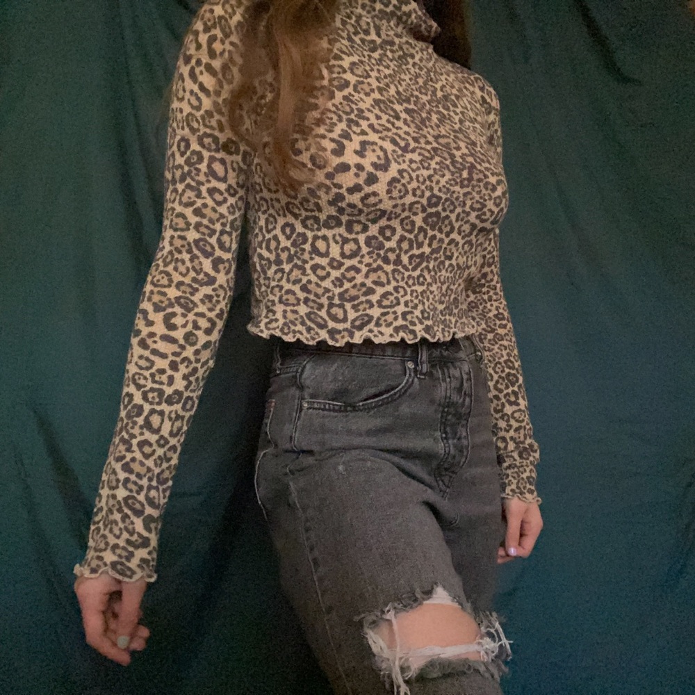 cheetah print top - urban outfitters